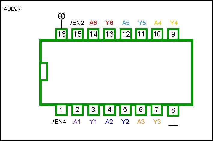 40097 DIP Hex 3-State Inverting Buffer - Image 2