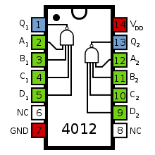 4012 DIP Dual 4-Input NAND Gate - Image 2