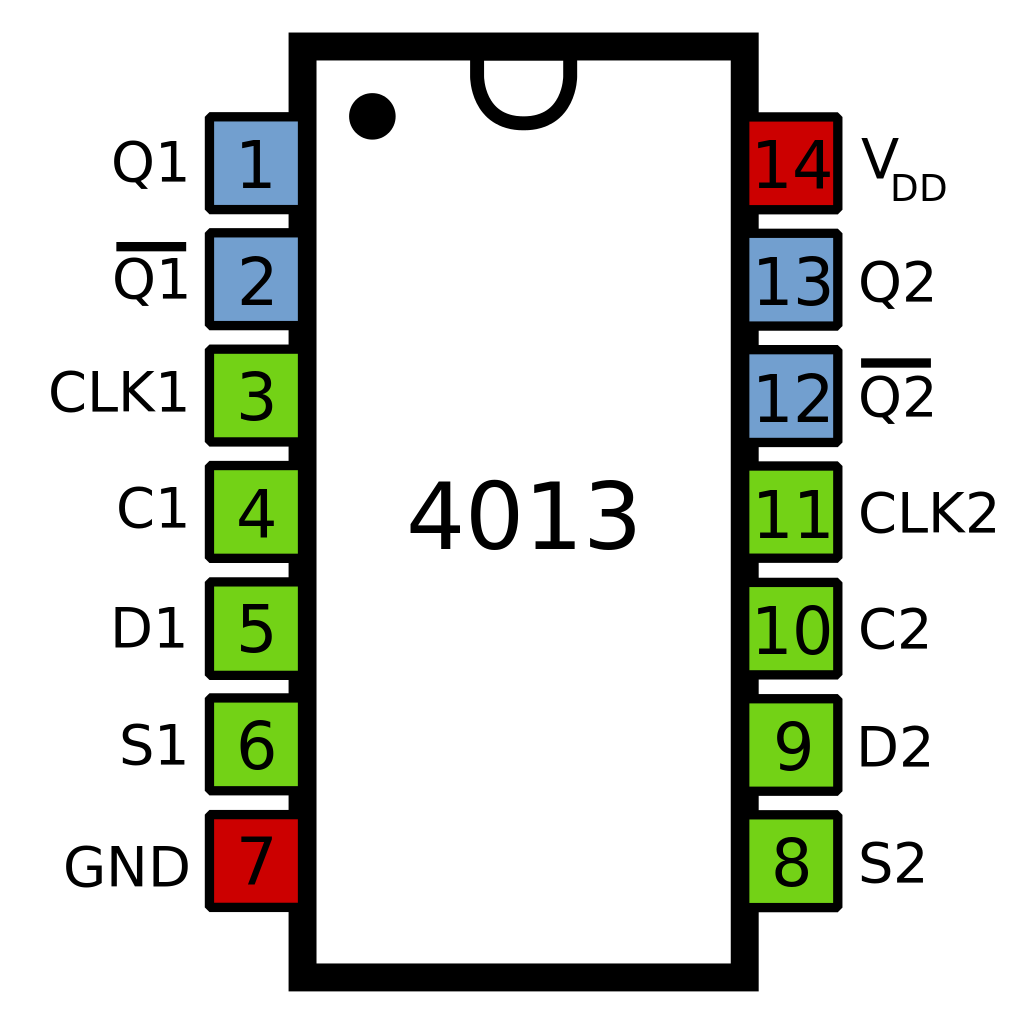 4013 DIP D-Type Flip-Flop - Image 2