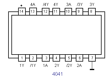 4041 DIP Quad True / Complement Buffer - Image 2