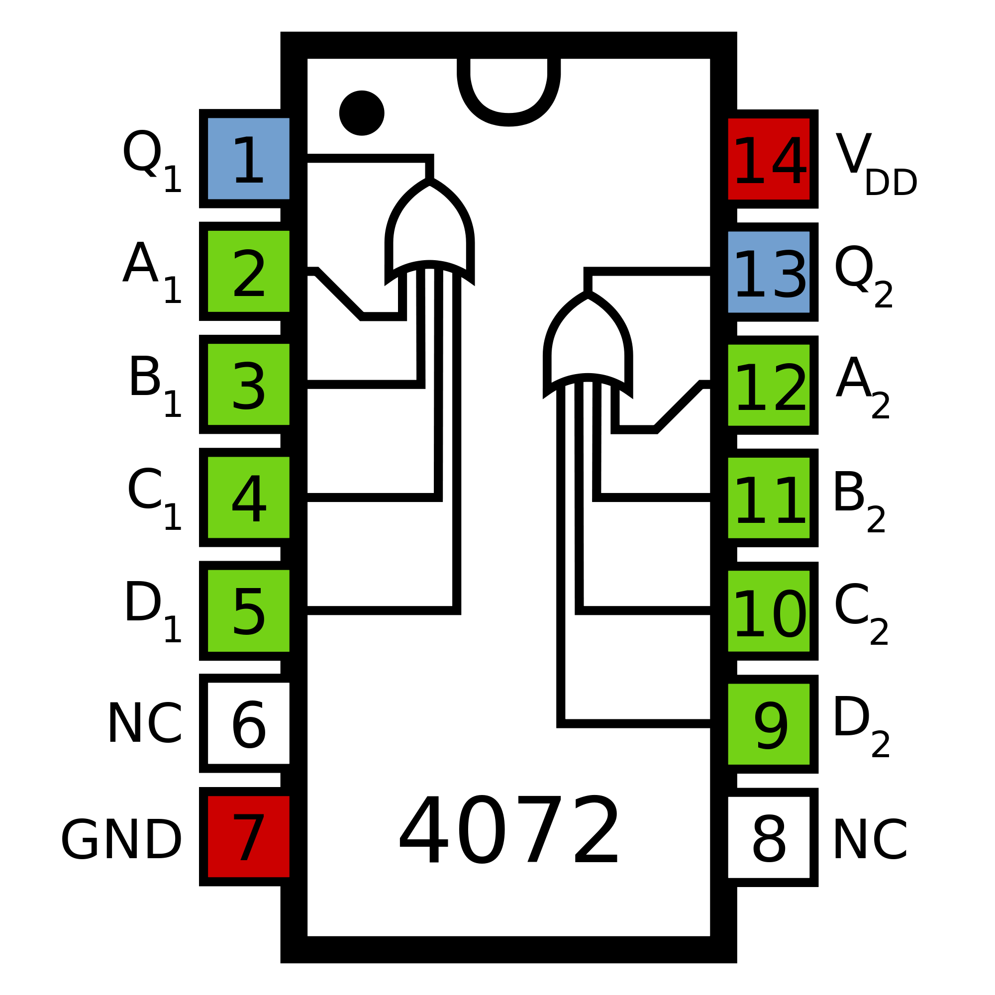 4072 DIP Dual 4-Input Or Gate - Image 2