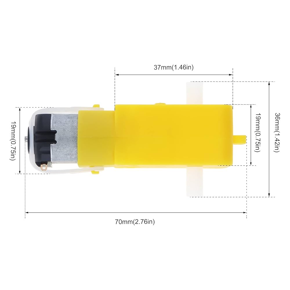 DC Geared Motor Dual Shaft 3:12VDC 450RPM - Image 5