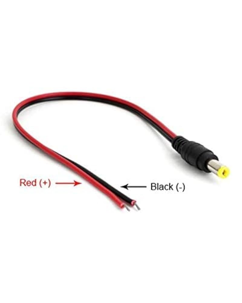 Dc Power Male Connector For Cctv Camera Power Black - Image 4