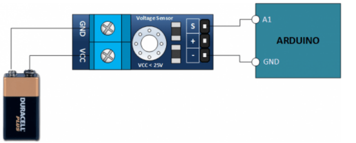 DC Voltage Detection Sensor Module 0-25V - Image 3