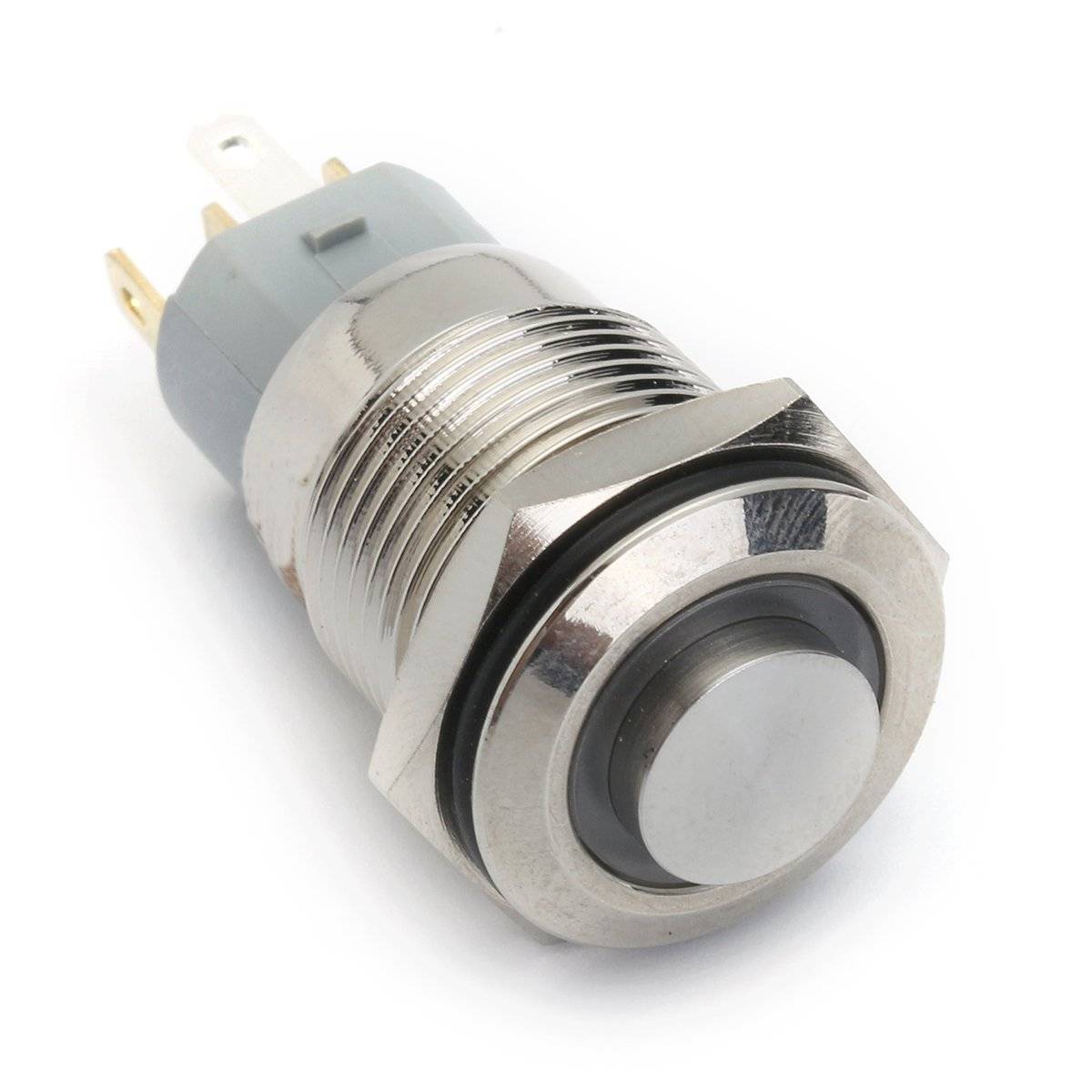 16mm 12V 5Pin Waterproof Metal On/Off Switch With Blue LED Ring - Image 2