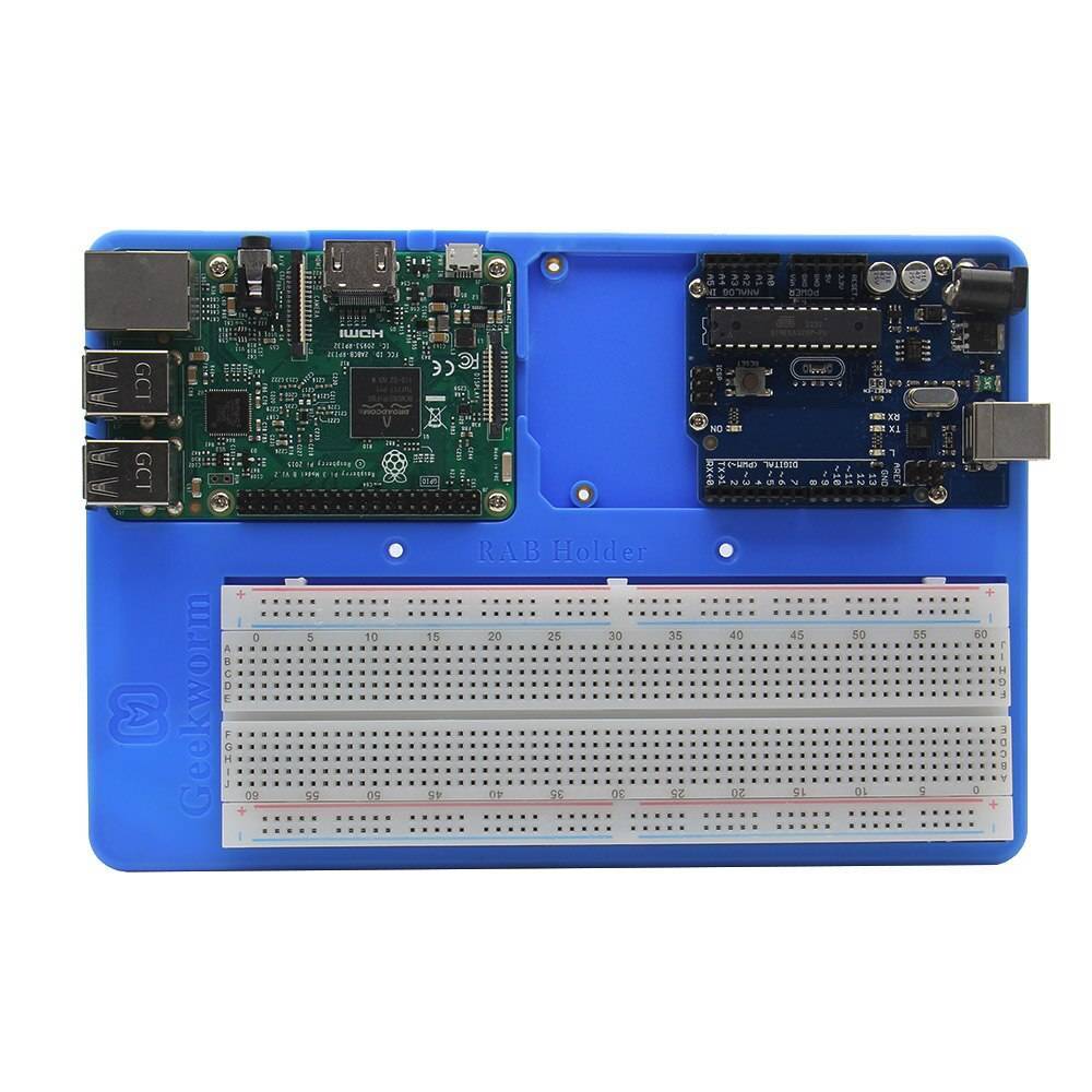 5 in 1 RAB Holder Breadboard ABS Base For Raspberry Pi Arduino UNO R3 Mega 2560 - Image 3