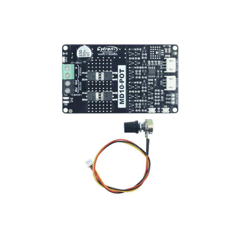 10Amp 7V-30V Potentiometer & Switch Control DC Motor Driver MD10-POT - Image 2