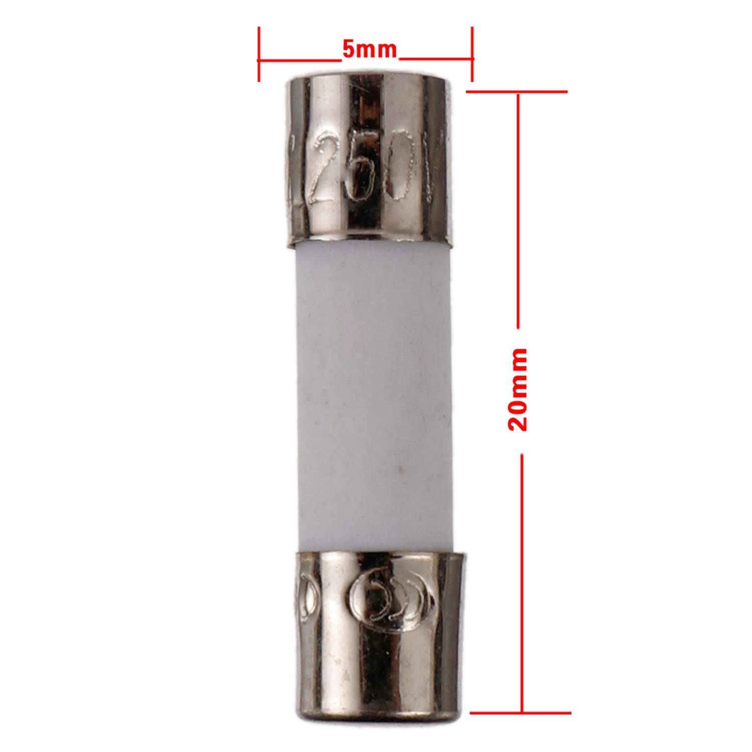 Ceramic Fuse 2A -250V (Size 5x20mm) - Image 2