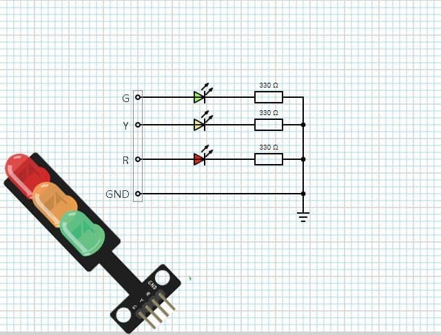 Mini 5V Traffic Light LED Display Module for Arduino Red Yellow Green 5mm LED - Image 6