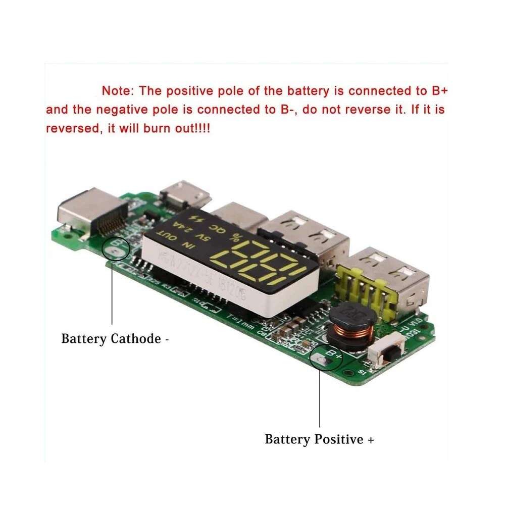 Dual USB 5V 2.4A Power Bank With LED Display 18650 Charger Board - Image 6
