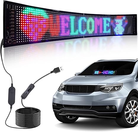 LED Matrix Panel Bluetooth APP Control – Model: JTPD-03-001 (12x68cm)
