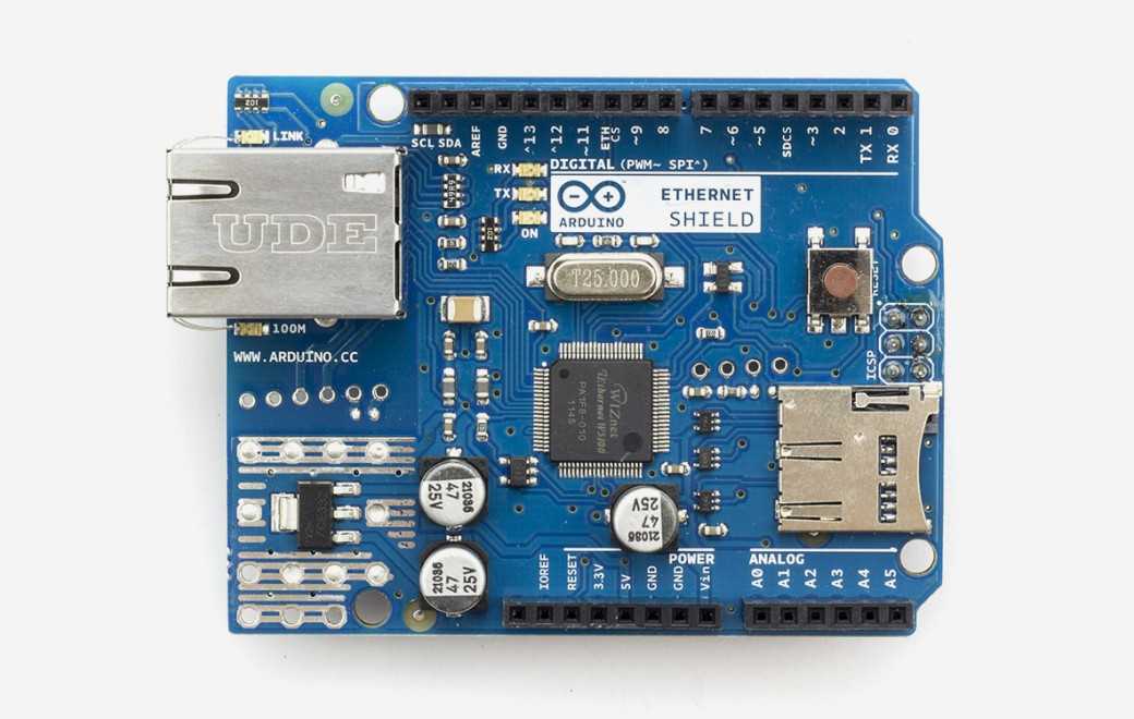 LAN Ethernet W5100 R3 Shield Module Micro-SD - Image 2