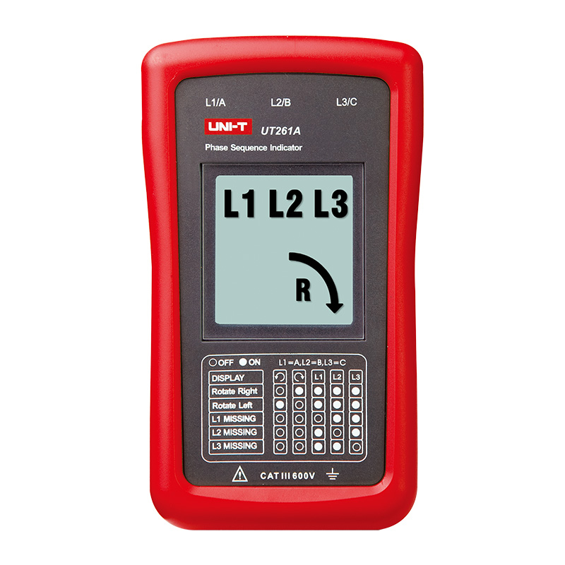 UNI-T UT261A Phase Sequence and Motor Rotation Indicators