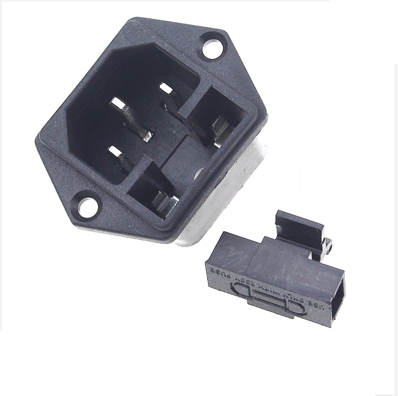 AC Power Socket 3 Pin Male Plug Connector 10A 250V With Fuse Compartment - Image 3