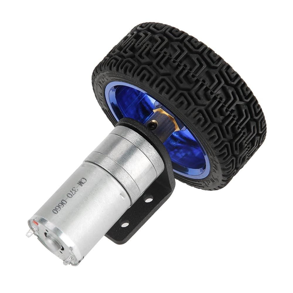 Robot Wheel 65mm With Gear Motor (12V, 282 RPM) & Bracket