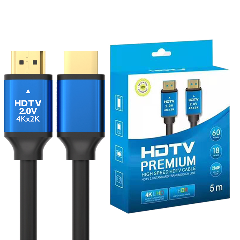 High Speed Retro HDMI Cable Gold Connector HD Cable 3D 4K 5M